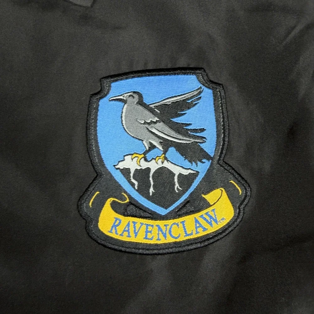 Harry Potter Ravenclaw Jacket Mens 2XL Black Coaches‎ Snap Front Windbreaker